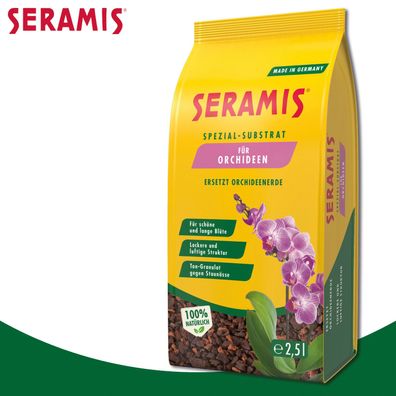 Seramis 2,5L Spezial-Substrat für Orchideen ersetzt Erde Topfpflanze Wachstum
