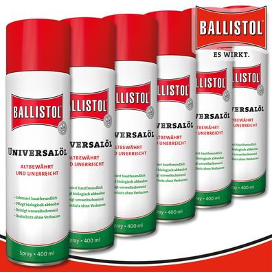 Original Ballistol Universalöl 5 x 400 ml Spray Kriechöl Waffenöl Öl Auto *