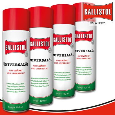 Original Ballistol Universalöl 4 x 400 ml Spray Kriechöl Waffenöl Öl Auto *