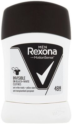 Rexona Men Invisible On Black + White Clothes Anti-Transpirant Stick 50 ml