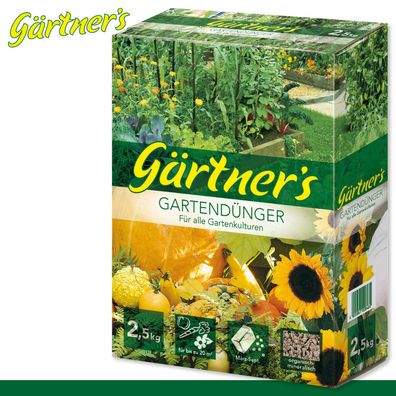 Gärtner’s 2,5 kg Gartendünger für alle Gartenkulturen Obst Gemüse Blume