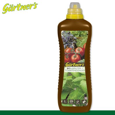 Gärtner’s 1 l Bio Kräuter + Tomatendünger Gurke Paprika Petersilie Basilikum