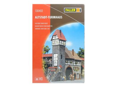 Modellbahn Modellbau Bausatz Altstadt Turmhaus, Faller H0 130402 neu OVP