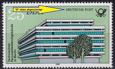 Germany DDR [1982] MiNr 2674 F9, I ( * * / mnh ) Plattenfehler