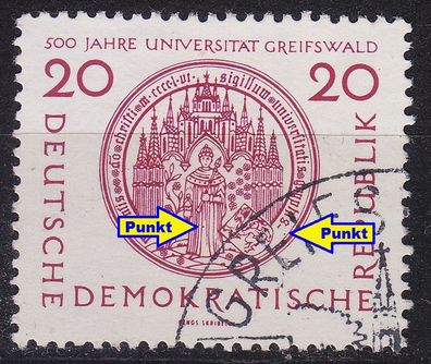 Germany DDR [1956] MiNr 0543 F30 ( O/ used ) [01] Plattenfehler