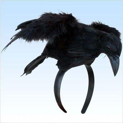 Schwarze Krähe mit Haarreif für Hexe Lone Halloween oder Ranger toter Vogel