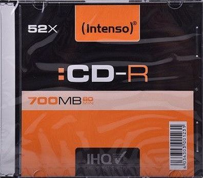 Intenso CD-R 700MB 90 Minuten 52x Speed CD-Rohling in Slimcase