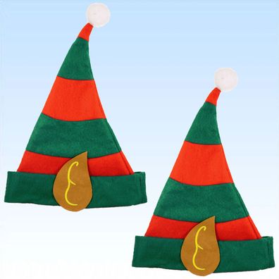 2 x Kinder Elfenmütze Hut Elfe Mütze für Kostüm Elfe Waldgeist Zwerg Mützen