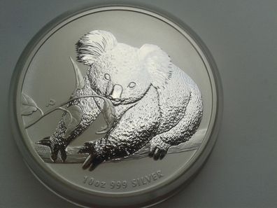 10$ 2010 Australien Koala 10 Unzen Silber in original Münzdose 10 Dollars 2010 Koala