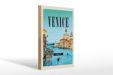 Holzschild Reise 20x30 cm Venedig Venice Italy Meer Urlaub Schild wooden sign