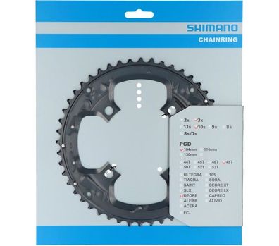 Shimano Kettenblatt Deore FC-T6010 48 Zähne schwarz 4Loch LK104mm 10fach