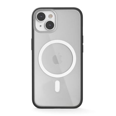 Woodcessories Clear Case MagSafe für iPhone 14 Plus - Schwarz / Transparent