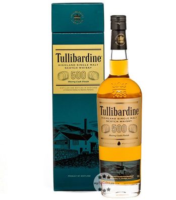 Tullibardine 500 Sherry Cask Finish Highland Single Malt Whisky (43 % Vol., 0,7 Liter