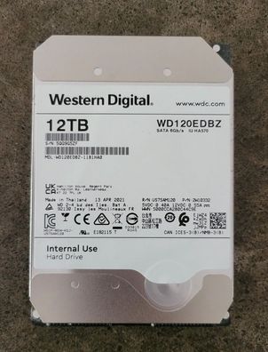 Western Digital WD 12TB 3,5-Zoll SATA Interne Festplatte WD120EDBZ