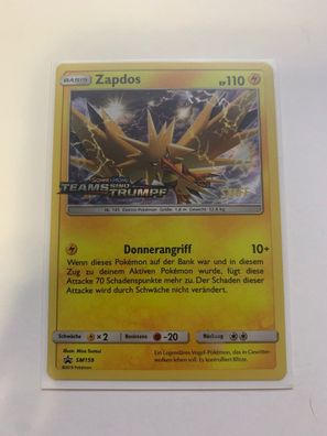 Zapdos (SM 159) Pokemon STAFF Sehr Selten! Mint! SM Black Star Promos Deutsch!