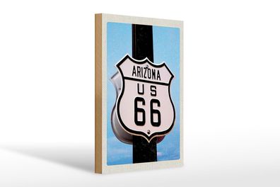 Holzschild Reise 20x30 cm Amerika USA Arizona Straße Route 66 Schild wooden sign