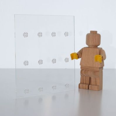 12er Inlay für IKEA RIBBA Rahmen 23 x 23 designed für LEGO® minifiguren Platz für