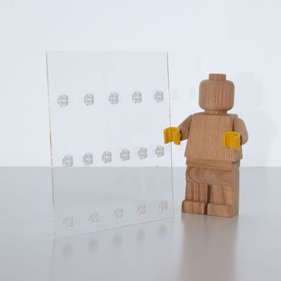 16er Inlay für IKEA RIBBA Rahmen 23 x 23 designed für LEGO® minifiguren Platz für
