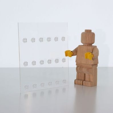 18er Inlay für IKEA RIBBA Rahmen 23 x 23 designed für LEGO® minifiguren Platz für