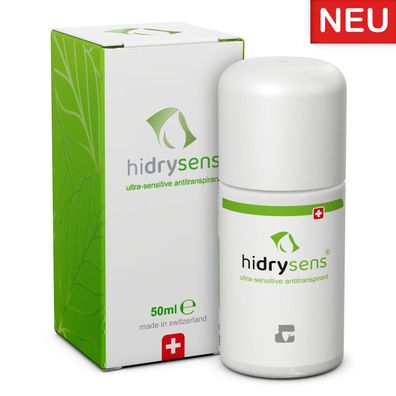 hidry®sens Antitranspirant (50 ml) gegen starkes Schwitzen und Schweiß, kein Deo