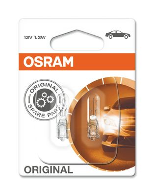 OSRAM Original W2x4.6d 12 V/1,2 W (2er Blister)