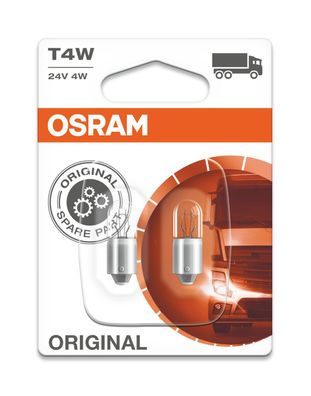 OSRAM Original T4W BA9s 24 V/4 W (2er Blister)
