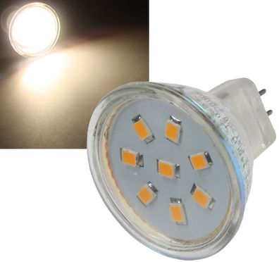 ChiliTec LED Strahler MR11, 8x 2835 SMD LEDs 12V, 2W, 140 Lumen, 3000k / warmweiß