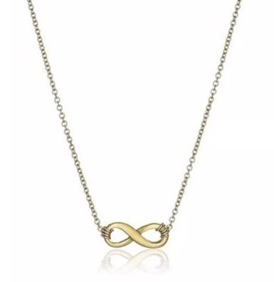 Infinity Love unendliche Liebe Kette Necklace Schleife Goldkette Damen