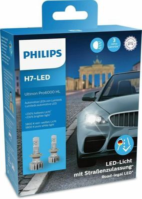 Philips Ultinon Pro6000 LED H7 PX26d 12V 20W 5800K (2er Faltschachtel)