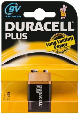 Duracell Plus Power Alkali-Batterie 9V (6LP3146) MN1604 9 V 1er Blister