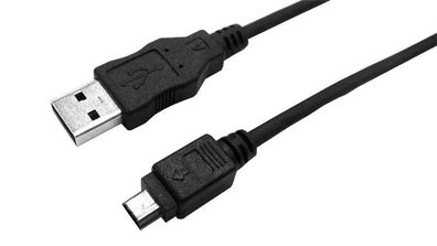 LogiLink USB 2.0 Kabel auf Mini USB/ M schwarz 3 m