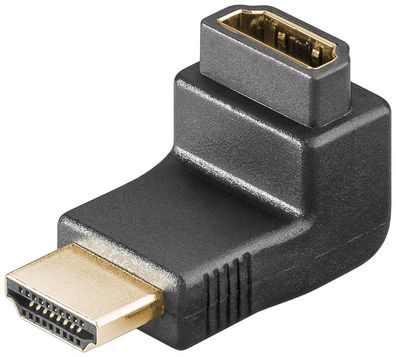 goobay HDMI/ HDMI Winkeladapter HDMI+ A Stecker auf HDMI+ A Buchse vergoldet