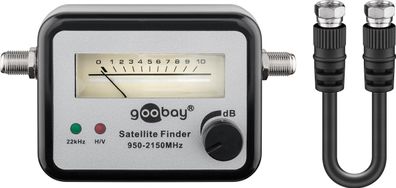 goobay Satelliten Finder mit mechanischer Pegelanzeige und akustischem Signalton ...