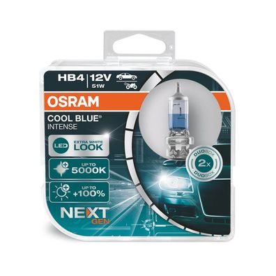 OSRAM COOL BLUE NextGen. Intense HB4 P22d 12V/51W (2er Box)