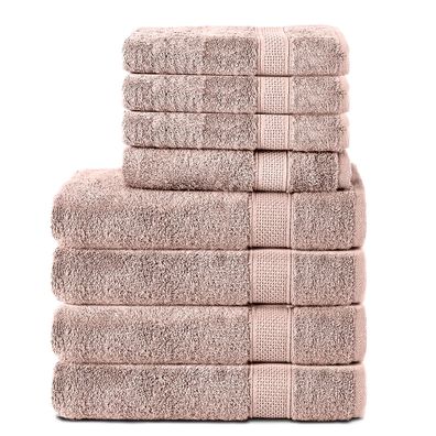 Komfortec 4X Handtücher 50x100 cm und 4X Duschtücher 70x140 cm Set, Blütenrosa