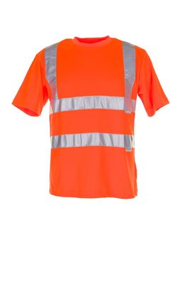 T-Shirt Warnschutz uni orange Größe XXL