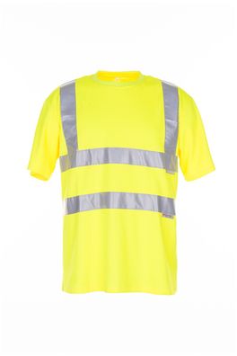 T-Shirt Warnschutz uni gelb Größe XL