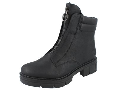 RIEKER Kurilen Kuwait Damen Stiefelette Stiefel Boots schwarz/ Textil