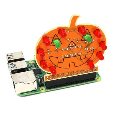 Halloween Kürbis Pi Lötset für Raspberry Pi (555 Timer)