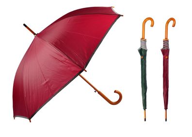 Regenschirm mit Holzgriff Automatik Stockschirm Stützschirm Sonnenschirm