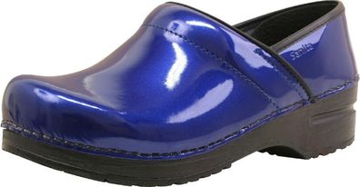 Sanita Clogs Damen Sandalen Original-Prof. Patent Blue