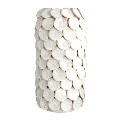 House Doctor - Blumenvase Tischvase Keramik weiß | Zylindervase Blumen & Dekovase