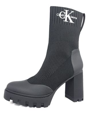 Calvin Klein Platform Boot Sock Damenschuhe Bootschuhe Boots Schwarz Freizeit
