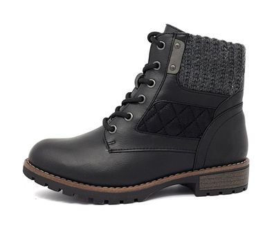 Jana Da.-Stiefel Damenschuhe Stiefeletten Schnürer Stiefelette Schwarz Freizeit