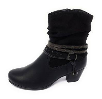 Jana Da.-Stiefel Schlupfstiefel Schwarz