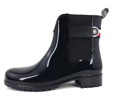 Tommy Hilfiger Damenschuhe Stiefeletten Sportiv Stiefel Schwarz Freizeit