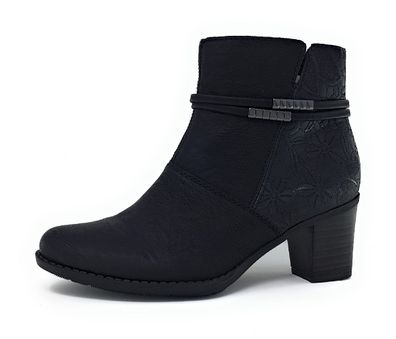 Rieker Damenschuhe Stiefeletten Elegant Stiefelette Schwarz Freizeit