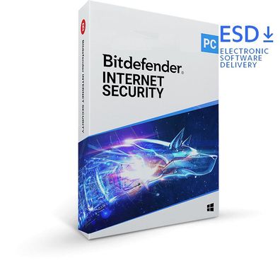 Bitdefender Internet Security|1 PC/ WIN|1 Jahr stets aktuell|Download|eMail|ESD