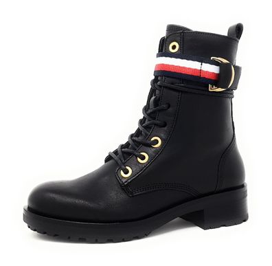 Tommy Hilfiger Jill 8A Damenschuhe Stiefeletten Stiefelette Schwarz