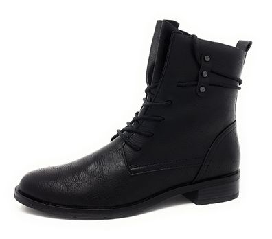 Marco Tozzi Damenschuhe Schnürstiefelette Schwarz